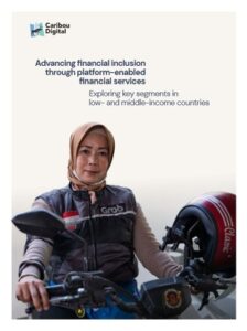 Cover of the report - features a woman sitting on her rideshare motorcycle